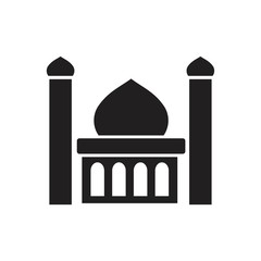 Mosque Icon template black color editable. Mosque Icon symbol Flat vector illustration for graphic and web design.