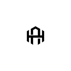 HA H A Letter Logo Design Template