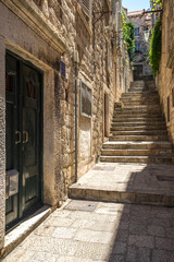 Fototapeta premium Dubrovnik, Croatia. Dubrovnik old city street view