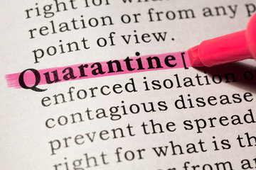 Fototapeta premium definition of quarantine