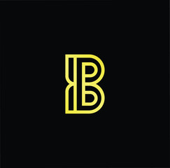 Obraz premium Outstanding professional elegant trendy awesome artistic black and gold color B BB initial based Alphabet icon logo.