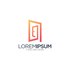 Abstract Door And Window Logo Vector For Furniture Company