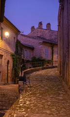 Fototapeta na wymiar Medieval street in Fermo, Marche, Italy