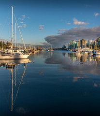 Fototapeta na wymiar Vancouver marina from the seawall
