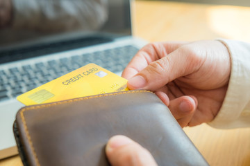 Using credit cards for online purchases or demanded products.