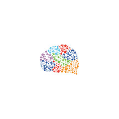 logo design vector illustration of a brain
