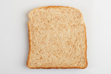 Square white bread slice