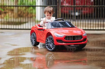 Baby girl getting ready for ride