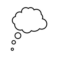speech bubbles Isolated on white background. Conversation icon. thought bubble icon. thinking cloud bubble icon.