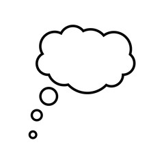 speech bubbles Isolated on white background. Conversation icon. thought bubble icon. thinking cloud bubble icon.