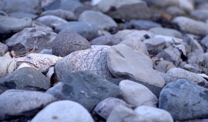 Rocks in a cool blue light
