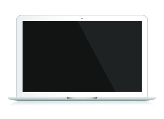 Laptop isolated vector. Gadget illustration vector. Modern computer, laptop, smartphone on a white background vector