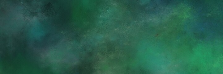 vintage abstract painted background with dark slate gray, sea green and very dark blue colors and space for text or image. can be used as header or banner
