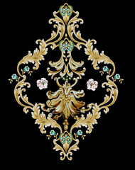 Classical luxury old fashioned damask ornament, royal victorian seamless texture for wallpapers, textile, wrapping. Exquisite floral baroque template. 