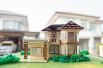 House model for Business finance and Home loan concept.