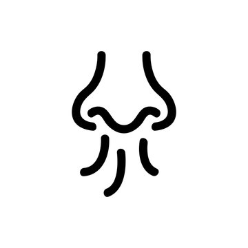 the smell of the icon vector. Thin line sign. Isolated contour symbol illustration