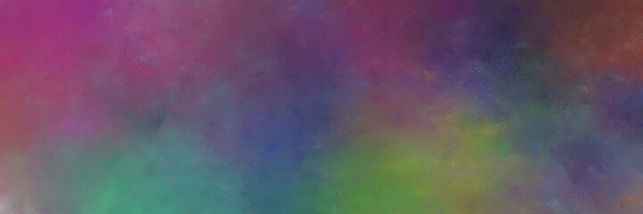 multicolor painting background graphic with dim gray, antique fuchsia and blue chill colors and space for text or image. can be used as header or banner