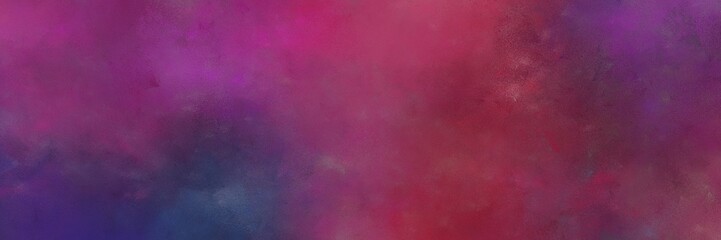 colorful grungy painting background texture with dark moderate pink, very dark violet and old mauve colors and space for text or image. can be used as header or banner