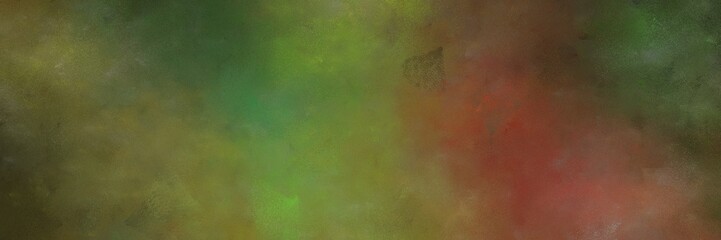 Fototapeta na wymiar abstract painting background texture with dark olive green, olive drab and very dark green colors and space for text or image. can be used as header or banner