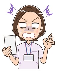 ナース 看護師 白衣 イラスト マンガ アニメ 先輩