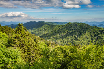 A view from the mountains at Shenandoah National Park in Virginia