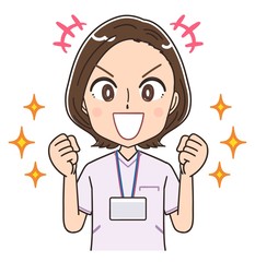 ナース 看護師 白衣 イラスト マンガ アニメ 先輩
