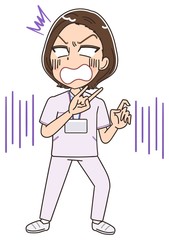 ナース 看護師 白衣 イラスト マンガ アニメ 先輩