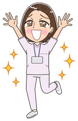 ナース 看護師 白衣 イラスト マンガ アニメ 先輩