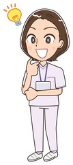 ナース 看護師 白衣 イラスト マンガ アニメ 先輩