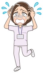 ナース 看護師 白衣 イラスト マンガ アニメ 先輩