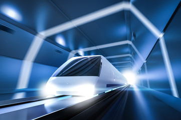 High speed train with motion © phonlamaiphoto