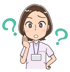 ナース 看護師 白衣 イラスト マンガ アニメ 先輩 Wall Mural よぴんこ Yopinco