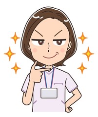 ナース 看護師 白衣 イラスト マンガ アニメ 先輩