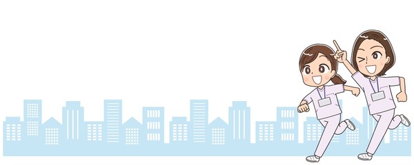 ナース 看護師 白衣 イラスト マンガ アニメ 先輩