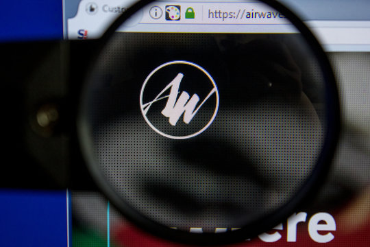 Ryazan, Russia - July 11, 2018: AirWavesInc.com website on the display of PC.