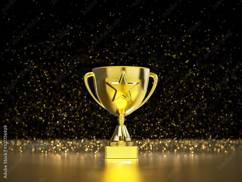 Wall mural gold star trophy
