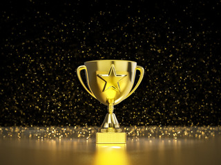 Gold star trophy