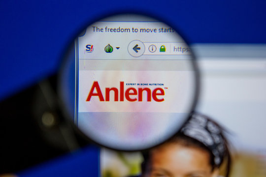 Ryazan, Russia - July 11, 2018: Anlene.com website on the display of PC.