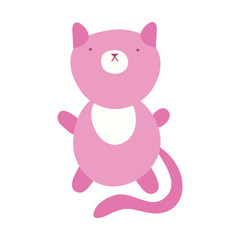 Naklejka na ściany i meble cute little cat mascot character