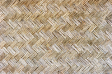 Traditional Thai style pattern handcraft weave, Thai style texture pattern nature background of wicker surface for furniture material. Bamboo weaving background.