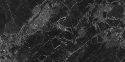 Obraz na płótnie Canvas Black marble texture background, abstract marble texture (natural patterns) for design.