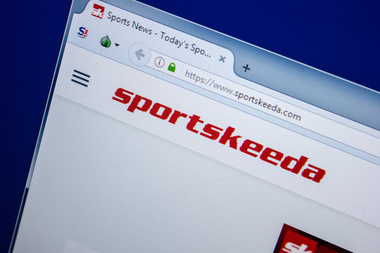 Ryazan, Russia - July 25, 2018: Homepage of SportsKeeda website on the display of PC. Url - SportsKeeda.com .