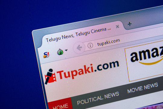 Ryazan, Russia - July 25, 2018: Homepage of Tupaki website on the display of PC. Url - Tupaki.com .