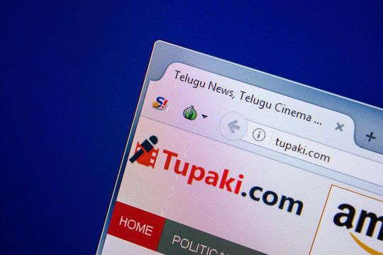 Ryazan, Russia - July 25, 2018: Homepage of Tupaki website on the display of PC. Url - Tupaki.com .