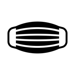 corona virus related face mask vector in solid design,