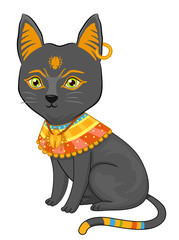 Egyptian Cat Bastet Cat Costume Illustration