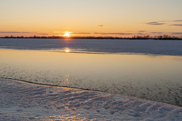 Winter landscape-frosty trees in a snow-covered birch forest on a Sunny morning. Calm winter nature in sunlight