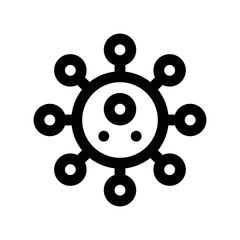 corona virus related dangerous virus vector in lineal style,