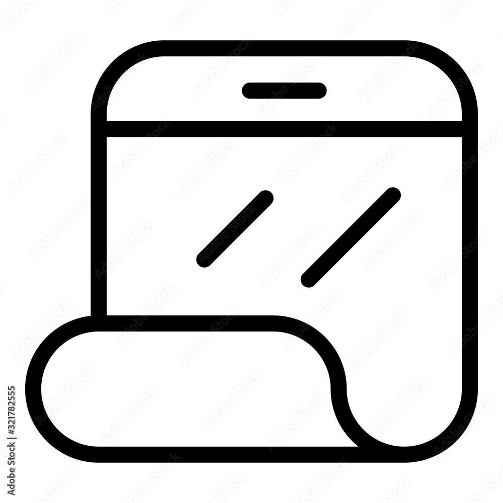 Poster flex smartphone display icon. outline flex smartphone display vector icon for web design isolated on