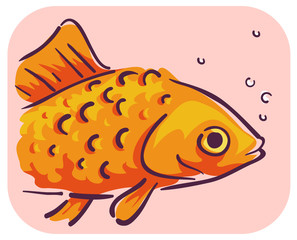 Goldfish Symptom Raised Scales Illustration
